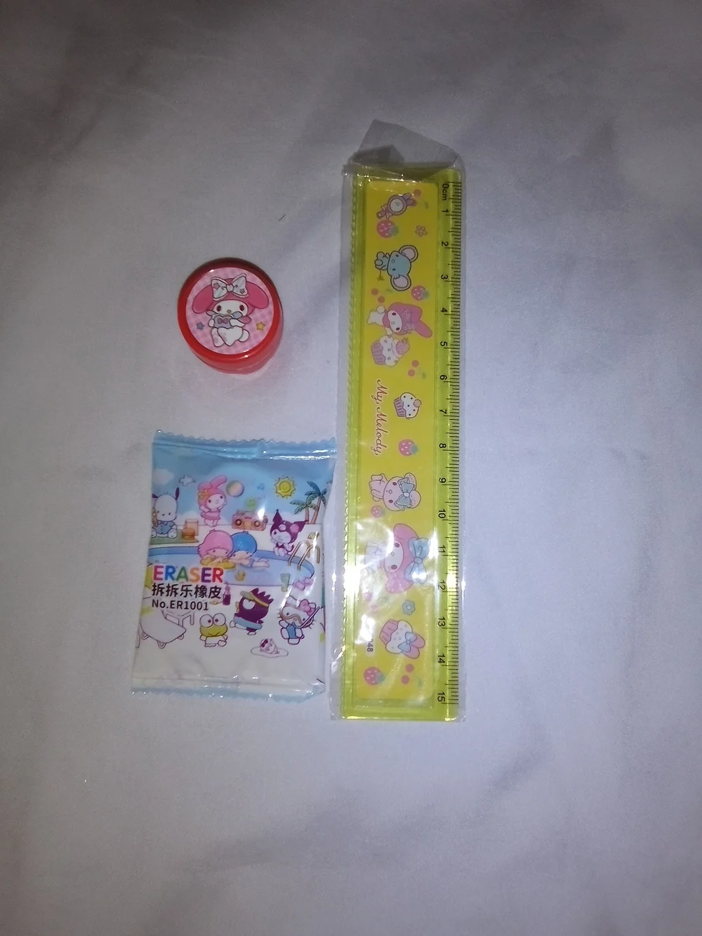 Hello Kitty & My Melody Pink Plush and Stationery Gift Set